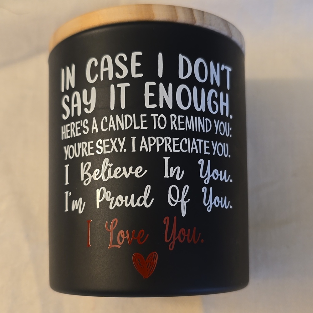 Black 'I Love You' Sentiment Candle Jar - Home Accents - Picture 2 of 5
